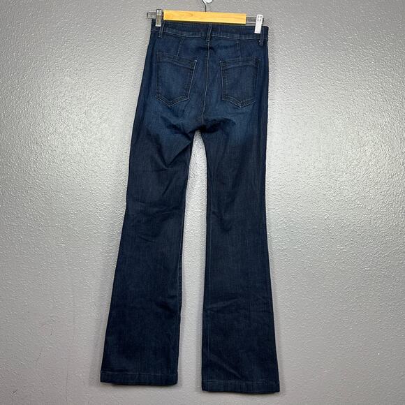 Weslin Grant Desperado Flare Jeans 26 Dark Wash Stretch - Picture 2 of 6